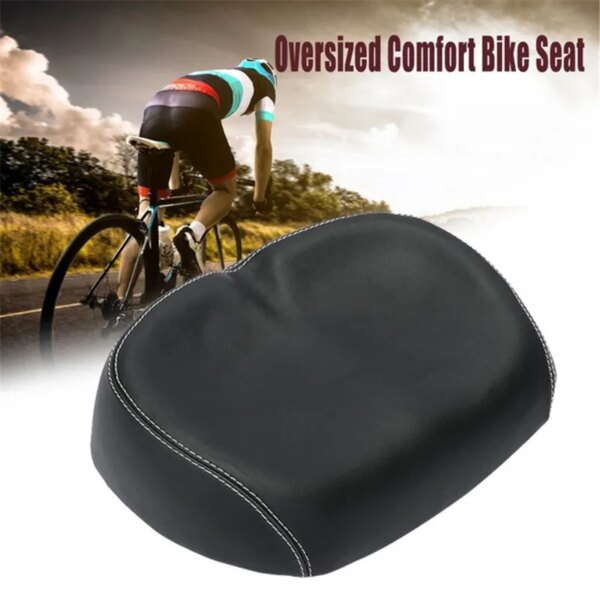 Asiento de bicicleta Mtb, sillín de bicicleta de carretera, cómodo, transpirable, ancho, sillín de bicicleta grande, cojín suave para bicicleta, sillín de ciclismo Universal