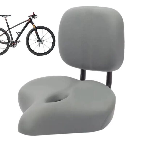 Asiento de bicicleta con respaldo, asiento de pasajero para bicicleta eléctrica, asiento de bicicleta extraancho con espuma viscoelástica que absorbe los golpes para bicicleta de montaña