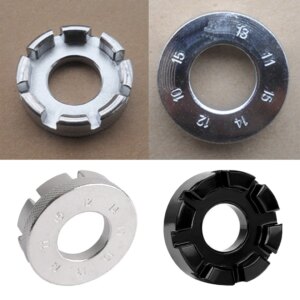Llave para radios de bicicleta, ajustador portátil para bicicletas, reparación de llaves de rueda, ajuste de pezón, tensor profesional negro