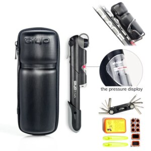 Kit de reparación de neumáticos de bicicleta, bolsa portátil para herramientas de bicicleta, bomba, herramienta de reparación de pinchazos, bolsa de almacenamiento para botella, multiherramienta para bicicleta