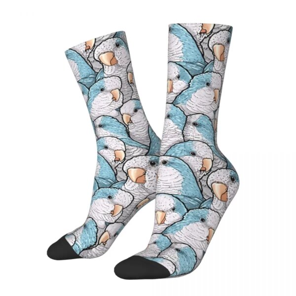 Azul Quaker Hombres Mujeres Calcetines Ciclismo Novedad Primavera Verano Otoño Invierno Medias Regalo