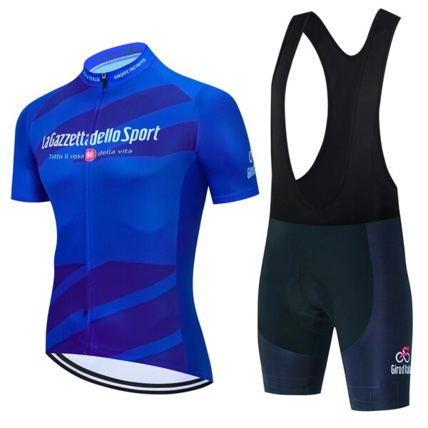 Azul Tour De Italia D'ITALIA Ciclismo Jersey conjunto 2023 ropa De verano hombre Maillot Mtb traje De hombre Pantalones cortos ropa deportiva babero ropa deportiva