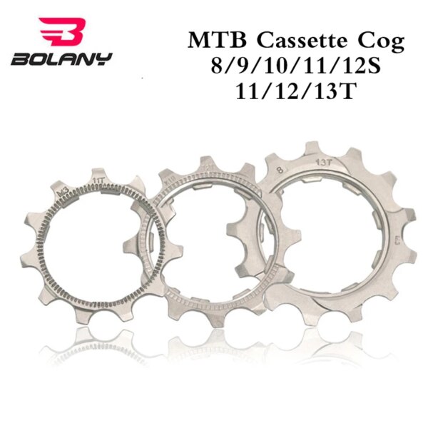 Bolany MTB Cassette Cog 11T 12T 13T bicicleta rueda libre Cog 8/9/10/11/12 velocidad Cassette rueda libre dientes piñón parte compatible con SRAM