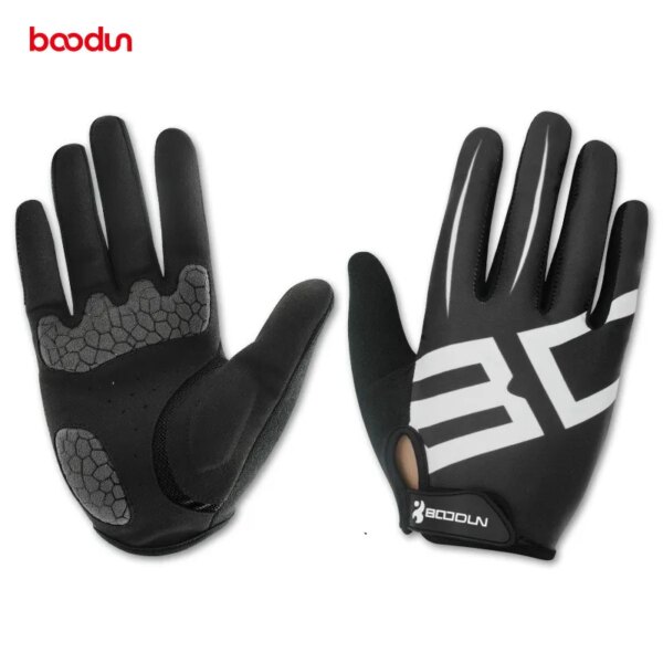 Boodun hombres mujeres guantes de ciclismo dedo completo Gel motocicleta MTB bicicleta de carretera guantes para montar en bicicleta Gants Velo guantes luva ciclismo