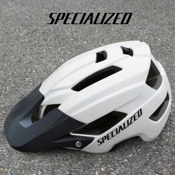 Casco de bicicleta DH MTB de marca para exteriores, casco de bicicleta de montaña de carretera moldeado integralmente, casco de ciclismo ultraligero CE CPSC