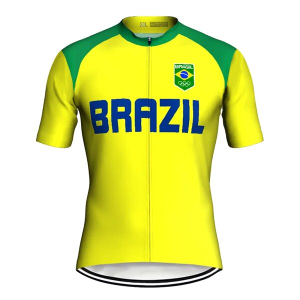 Camiseta deportiva de Brasil, camisa corta para Motocross, chaqueta de ciclismo de descenso, ropa para bicicleta de montaña, todoterreno, Mx, manga seca, transpirable