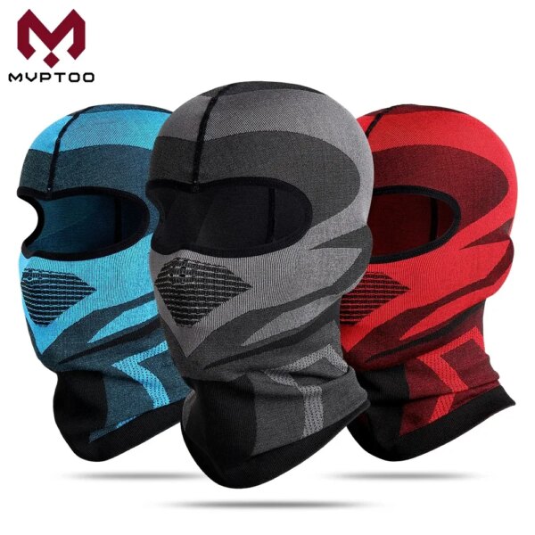 Pasamontañas transpirable para motocicleta protector para todo el rostro, máscara para ciclismo, Motocross, Moto, casco, gorros con forro, hombres y mujeres