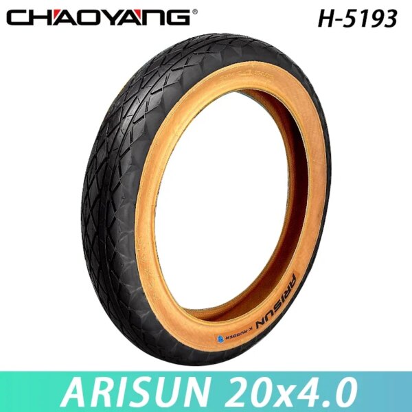 CHAOYANG ARISUN 20x4,0 borde marrón neumático ancho bicicleta de nieve bicicleta móvil antideslizante bicicleta de playa eléctrica MTB bicicleta neumático piezas de ciclismo