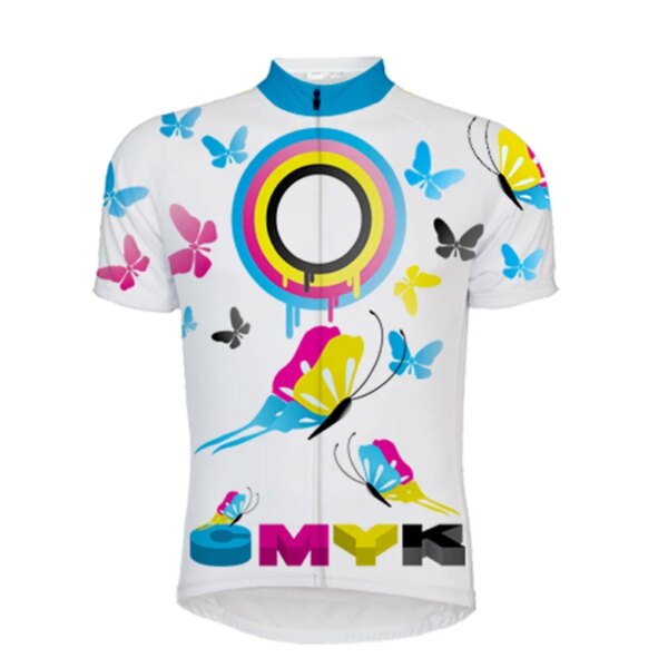 CMKY mariposa ciclismo Jersey EE. UU./RUS/REINO UNIDO/FR/AUS/CANADÁ equipo de bicicleta ropa blanca camisa bicicleta ropa deportiva transpirable al aire libre