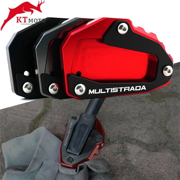 Placa de soporte de extensión de caballete lateral CNC para DUCATI Multistrada 950 1100 1200 1200S 1200GT 1260 Accesorios