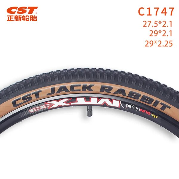 CST C1747 neumático de bicicleta JACK RABBIT 26 27,5 neumático de bicicleta de montaña de 29 pulgadas para cross-country 2,1 2,25 neumático lateral marrón C1747 JACK RABBIT