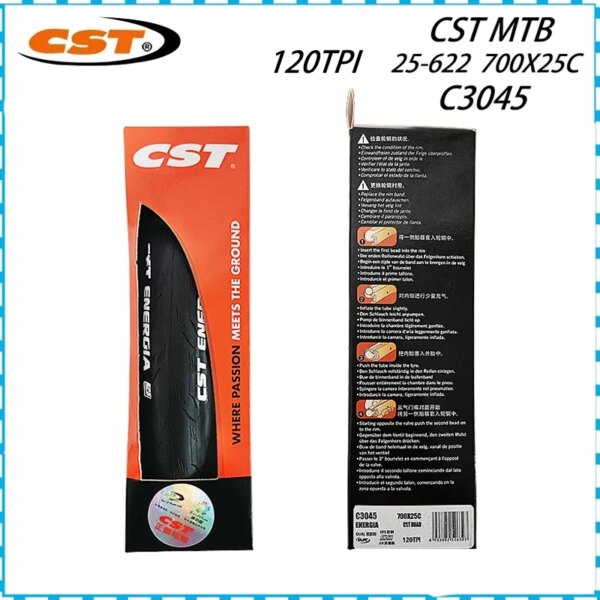 CST CONQUISTARE neumático de bicicleta de carretera C3045 neumático de acero 700cx25c 120TPI neumático plegable resistente al desgaste a prueba de puñaladas