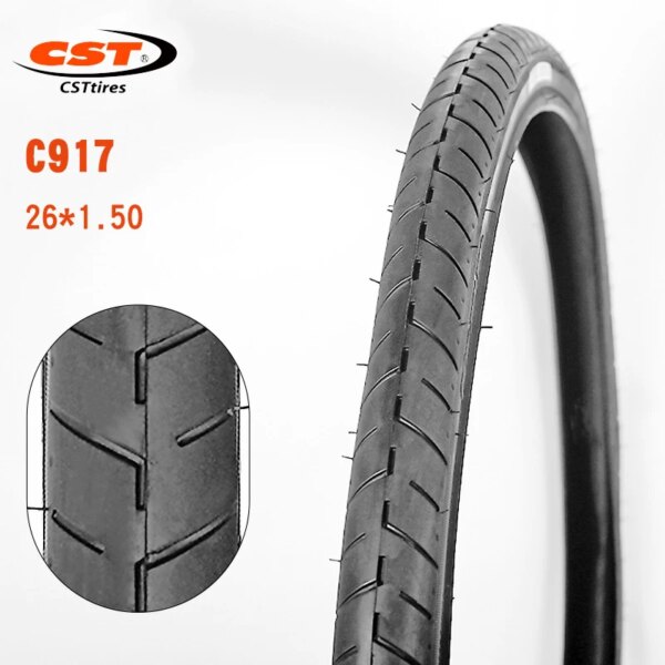 Neumáticos para bicicleta de montaña CST C-917 26 pulgadas 26*1,5 resistente al desgaste 38-559 40-60PSI neumático para bicicleta ± 720g