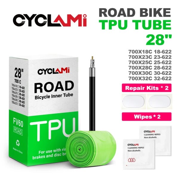 CYCLAMI tubo interior de bicicleta súper ligero Material TPU 30g bicicleta de carretera interior 45 65 85 mm longitud válvula francesa