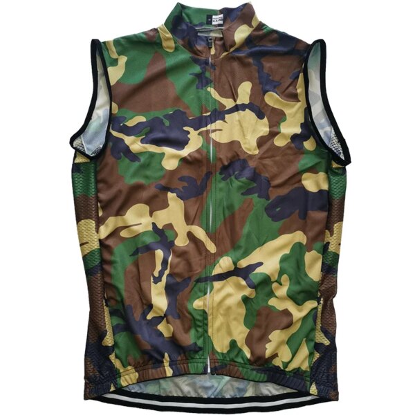 Chaleco de verano de camuflaje, chaqueta de jersey, camisa sin mangas, ropa de ciclismo de carretera, camiseta de MTB, ropa de bicicleta, chaleco de montaña, ajustado