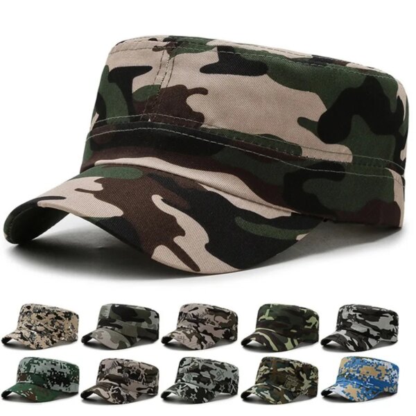 Gorra de béisbol de camuflaje, gorras planas de verano, gorra de soldado clásica, sombrero del ejército, gorras deportivas exteriores para hombre, gorras militares tácticas para adultos