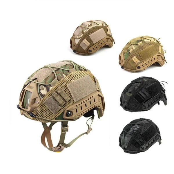 Funda de camuflaje para casco con hebilla ajustable rápida, funda para casco Airsoft, equipo para exteriores (casco no incluido)