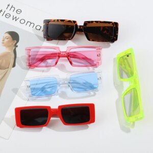 Color caramelo Vintage pequeño rectángulo mujeres gafas de sol UV400 marco ancho gafas de ciclismo sombras retro moda de viaje al aire libre 2021