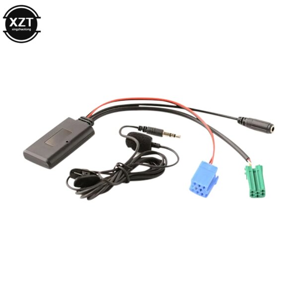 Cable auxiliar Bluetooth 5,0 para coche, micrófono, manos libres, adaptador de llamadas gratuitas para teléfono móvil, para Renault Megane 2, lista de actualización, altavoz de Radio