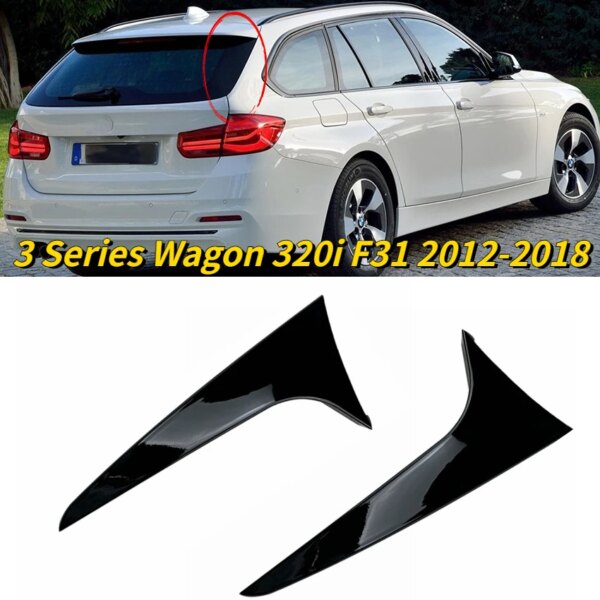 Alerón lateral de ventana trasera de coche para BMW Serie 3 320i 328i 330i 320d 330d Wagon F31 2012-2018 alerón lateral trasero divisor Canard