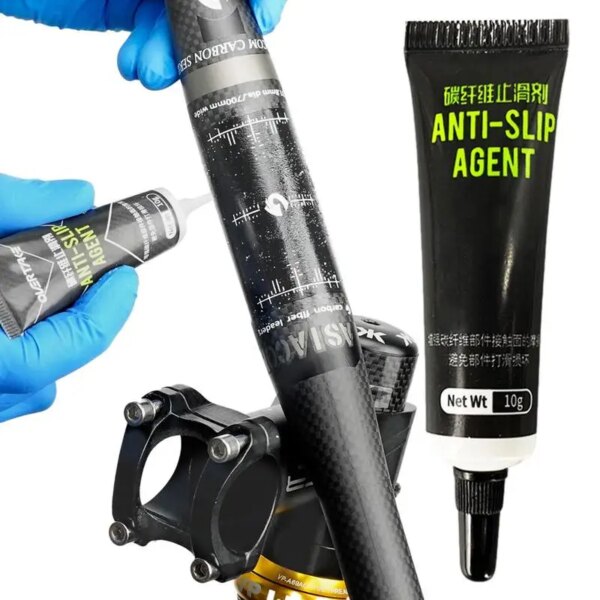 Grasa de fibra de carbono para bicicleta, lubricante antideslizante, Gel de montaje para bicicleta, tija de sillín antideslizante, vástago de manillar