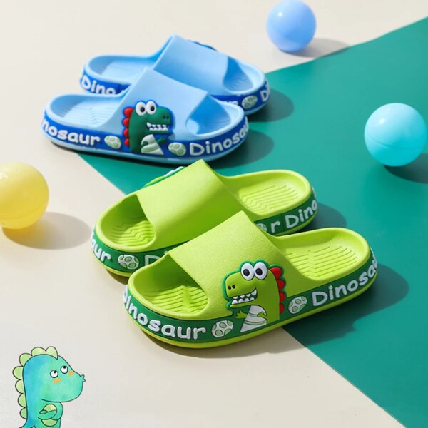 Zapatillas de playa para niños con dibujos de oso, zapatos para el hogar para niñas, chanclas de suela gruesa de verano, zapatillas suaves de exterior EVA para niños