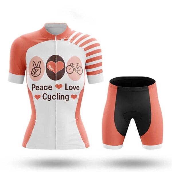 Conjunto de Ciclismo de dibujos animados para Mujer, camiseta de bicicleta de carretera de verano, ropa de moda para chica, ropa de secado rápido para Ciclismo de montaña, Conjunto de Ciclismo para Mujer