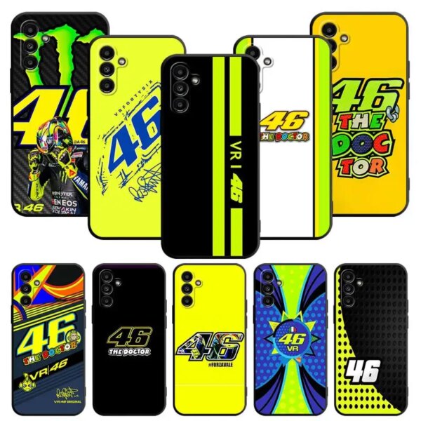 Funda para Samsung Galaxy A52 A53 A12 A13 A54 A32 A51 A71 A23 A33 A21s A13 5G A22 A50 TPU funda de teléfono motocicleta Racing Forever 46