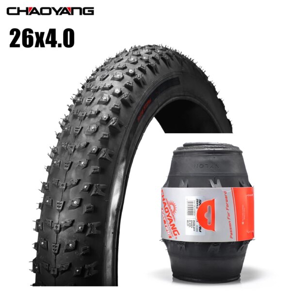 Chaoyang 26x4,0 bicicleta de nieve neumático de uñas bicicleta neumático ancho 120TPI antipinchazos plegables neumáticos de montaña ultraligero 1550g