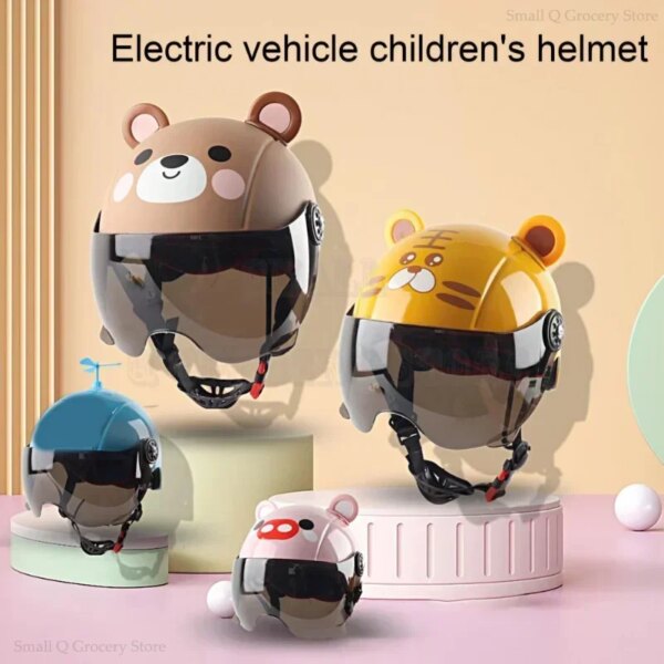 Casco de montar para niños, aspecto Adorable, casco de dibujos animados para bebé que absorbe los golpes, casco de bicicleta para monopatín de dibujos animados ABS para niños pequeños