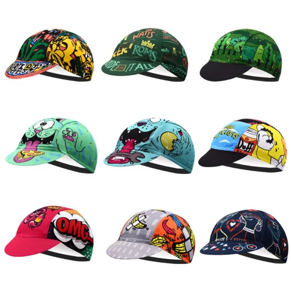 Gorras de ciclismo con estampado Retro clásico, gorro Anti-UV para bicicleta, gorras para bicicleta al aire libre para hombres y mujeres, transpirables de secado rápido