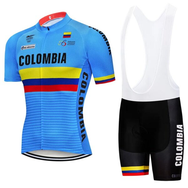 Camiseta corta de ciclismo de Colombia, camiseta para bicicleta, ropa para bicicleta, ropa deportiva para MTB, carretera de montaña de Motocross, transpirable ajustada