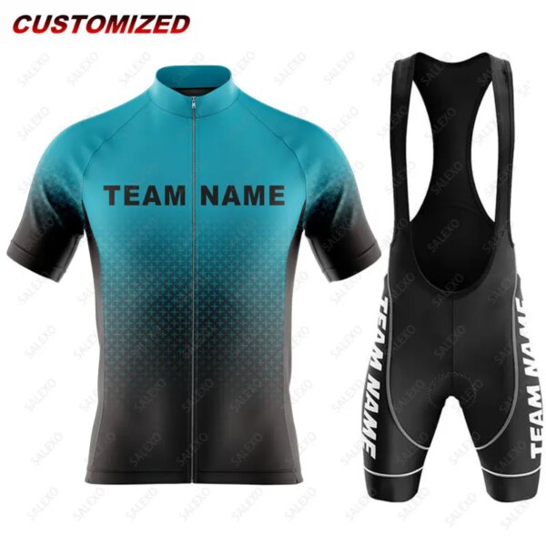 Nombre del equipo personalizado, Ropa de Ciclismo para hombre, Ropa de Ciclismo MTB, Maillot, conjunto de Ciclismo de manga corta, Uniforme para bicicleta de montaña, Ropa de carrera