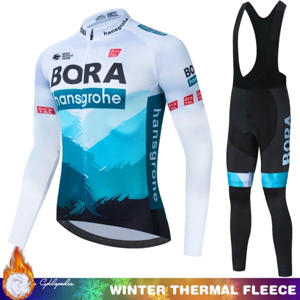 Ciclismo 2024 UCI BORA traje de hombre Jersey invierno térmico uniforme de bicicleta de carretera para ropa de bicicleta blusa ropa de lana traje hombre