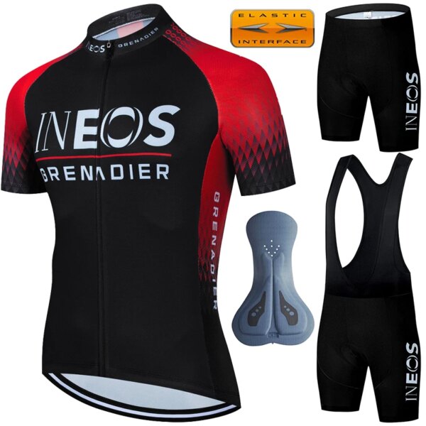 Babero de ciclismo INEOS, ropa para hombre, conjunto de camisa, ropa de verano, pantalones cortos de Mtb, pantalones cortos, Jersey deportivo completo, conjuntos para hombre 2024