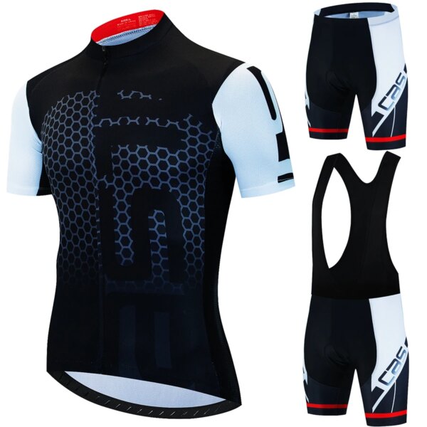 Babero de ciclismo para hombre, blusa, ropa, Jersey de ciclo, pantalones cortos para primavera y verano, trajes para bicicleta de montaña, ropa deportiva, conjunto deportivo 2024 Pro