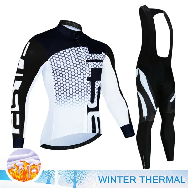 Babero de ciclismo Mtb, ropa masculina, ropa deportiva, pantalones para hombre, conjunto de Jersey térmico, Tricuta, bicicletas para hombre, camisa profesional de lana de invierno