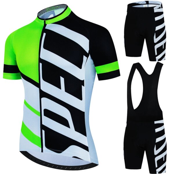 Ropa de ciclismo para hombre, pantalones de Gel, conjunto para hombre, verano 2024, ropa masculina de montaña, traje, uniforme, pantalones cortos, Jersey, bicicleta de carreras, babero, Road Pro