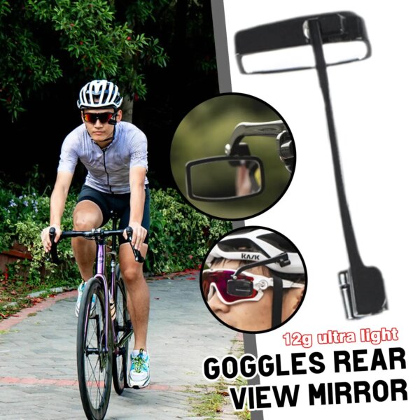 Gafas de ciclismo, gafas para montar en bicicleta, vista trasera 360, ajuste de casco, espejo, montaje de visión trasera F2X6