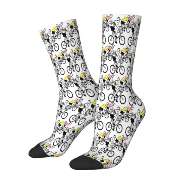 Calcetines de ciclismo con estampado de Andy Warhol para hombre y mujer, medias estampadas de otoño