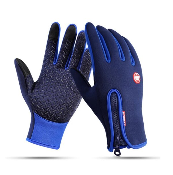 Guante de ciclismo impermeable con pantalla táctil para hombre, antideslizante, a prueba de golpes, guantes para bicicleta de montaña, deporte al aire libre, Fitness