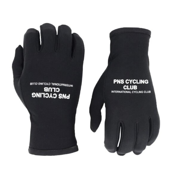 Guantes de ciclismo con dedos completos PNS otoño invierno cálidos guantes de bicicleta a prueba de viento deporte correr esquí bicicleta guantes térmicos antideslizantes