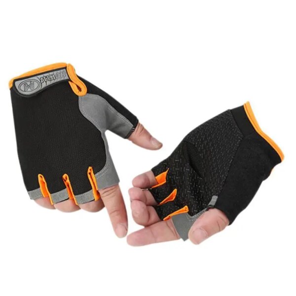 Guantes de ciclismo medio dedo al aire libre hombres mujeres escalada guantes de ciclismo verano deportes Fitness guante de bicicleta a prueba de golpes 2019