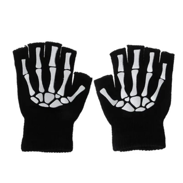 Guantes de ciclismo para niños, deportes al aire libre, bicicleta, medio dedo, esqueleto protector suave, ciclismo, senderismo, patinaje, regalo