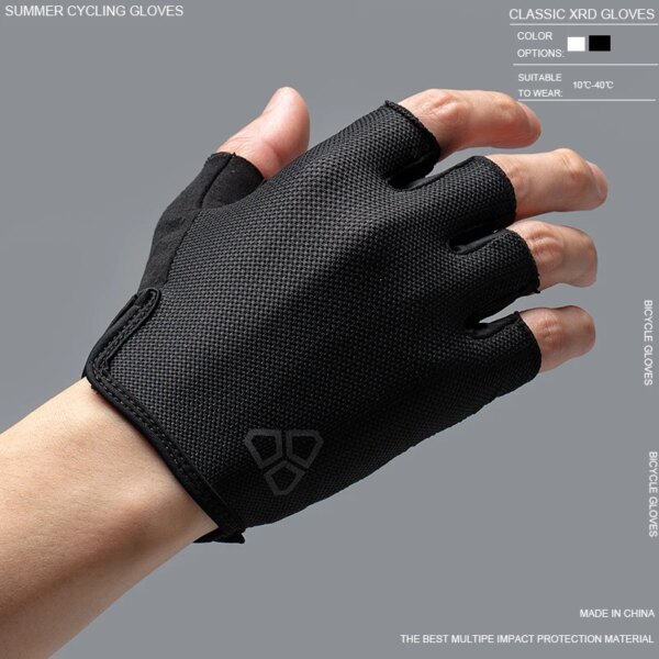 Guantes de Ciclismo para hombre, Guantes de medio dedo para bicicleta de montaña, Guantes sin dedos para bicicleta de verano
