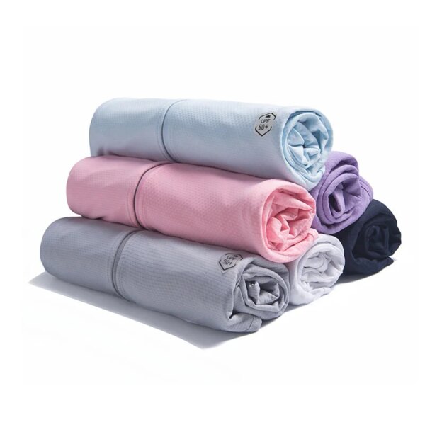 Chaquetas de ciclismo UPF50 + paño de protección solar Unisex seda de hielo verano tejido fino manga larga deportes con capucha protección UV hombres mujeres