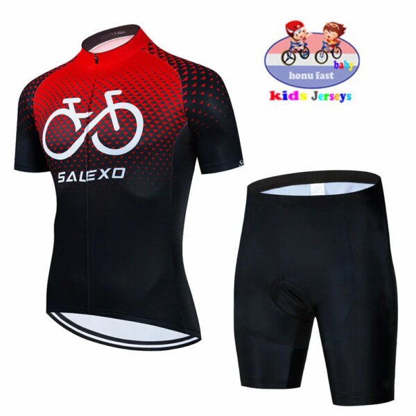 Jersey de ciclismo para niños, conjunto de Jersey de ciclismo con dibujos animados de Anime, ropa de ciclismo para niños y niñas, camisas de bicicleta de carretera, pantalones de traje, 2023