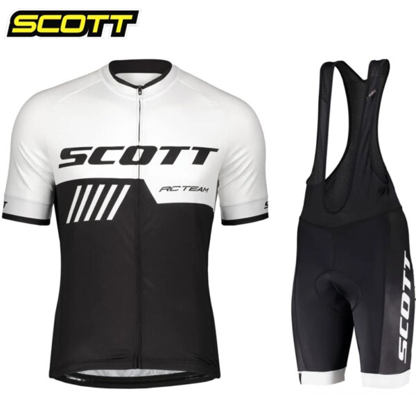 Jersey de ciclismo 2023 equipo SCOTT hombres ciclismo conjunto ropa de bicicleta de carreras traje transpirable ropa para bicicleta de montaña ropa deportiva