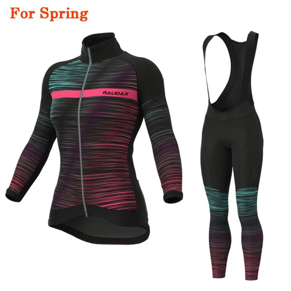 Camiseta de Ciclismo del equipo raudax para mujer, Ropa de Ciclismo de montaña, pantalones con tirantes de Ciclismo, primavera y verano, 2023