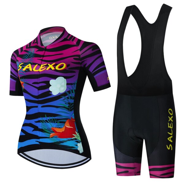 Jersey de Ciclismo 2023, Ropa de bicicleta para mujer, Ropa de Ciclismo MTB, Ropa de Ciclismo para deportes al aire libre, pantalón con pechera, conjunto de Ropa de Ciclismo femenina de verano para montaña